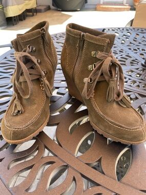 MIA wedge loafer type bootie.